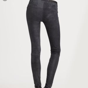 Black helmet Lang suede pants size 2